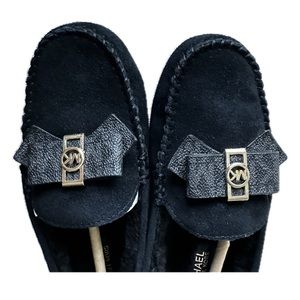 Michael Kors Erica Slipper Suede Black 5.5